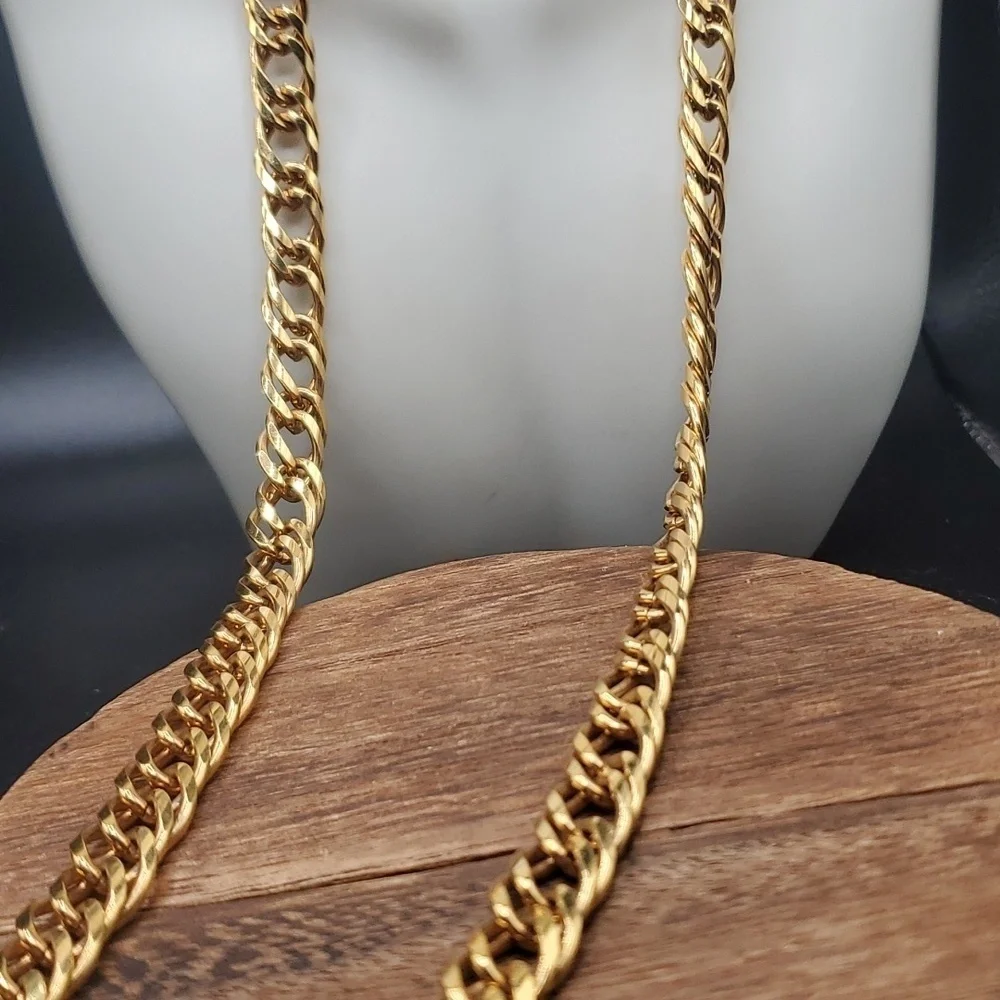 Waterfall‎ cuban link chain necklace unisex N2930